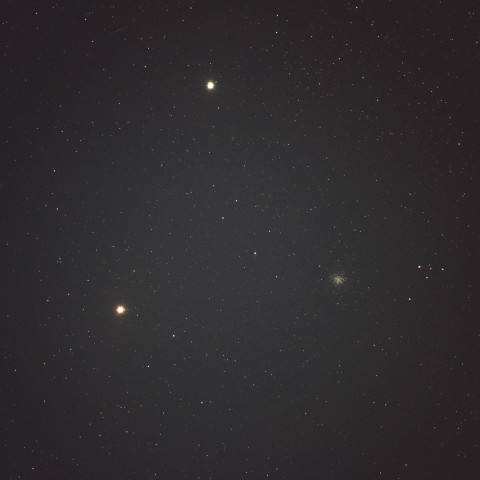 土星、火星、M22のトライアングル