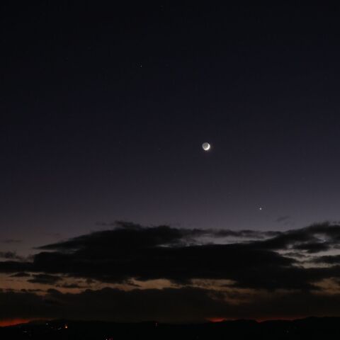 木星、金星、月、土星の集合