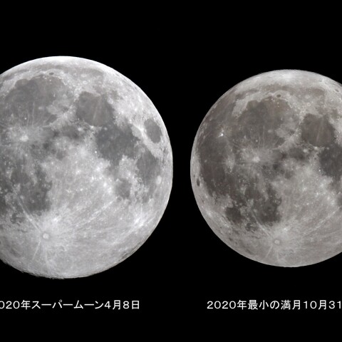 2020年最大と最小の満月