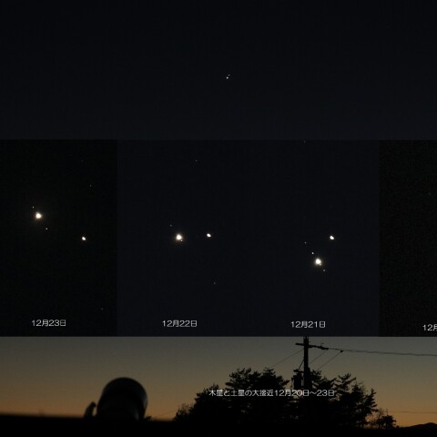 木星と土星の大接近 12/20~23