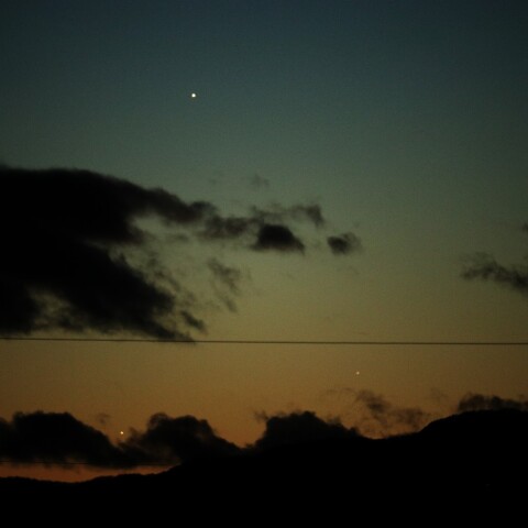 水星と木星と土星の大接近 1/10