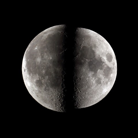 2021年最小の上弦と最大の下弦