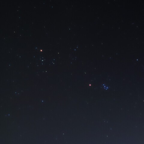 火星とプレアデス星団の接近 3/6