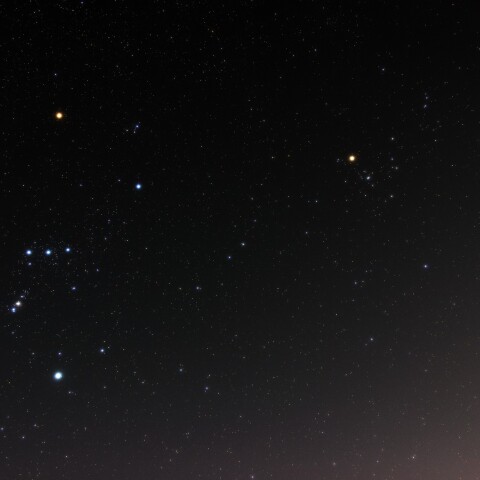 オリオン座～火星とプレアデス星団 3/10