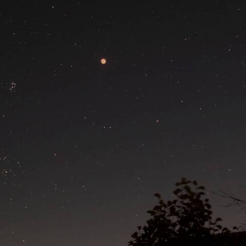 皆既月食中の星空 11/8