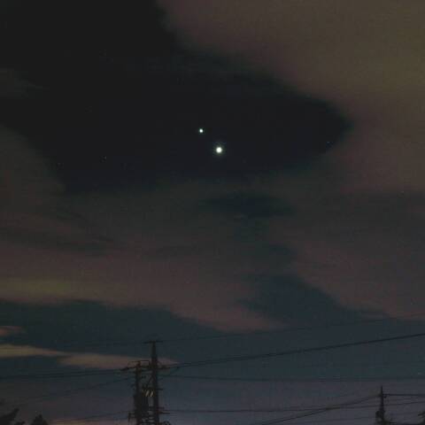 金星と木星の接近 3/1