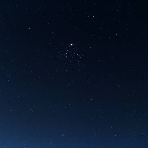 火星とプレセペ星団の接近 6/3