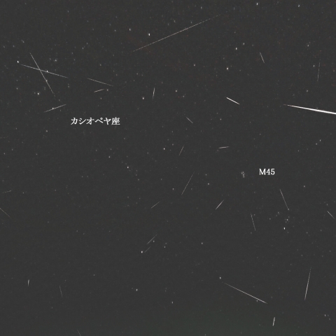 10月31日夜の散在流星