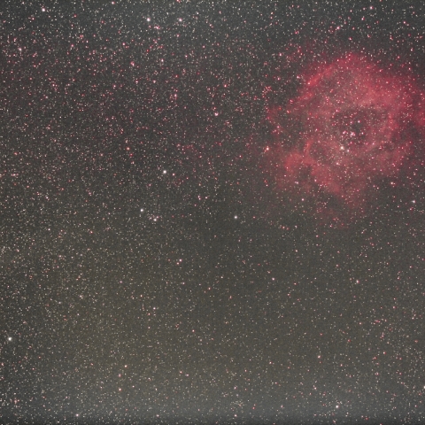 21P ジャコビニ・チンナー彗星とバラ星雲