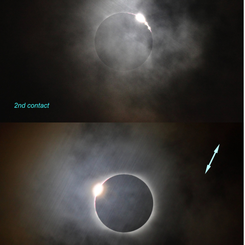 雲に投影された(?)シャドーバンド