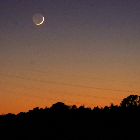月と水星が接近