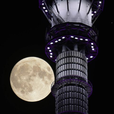 中秋の名月2024 東京スカイツリーと