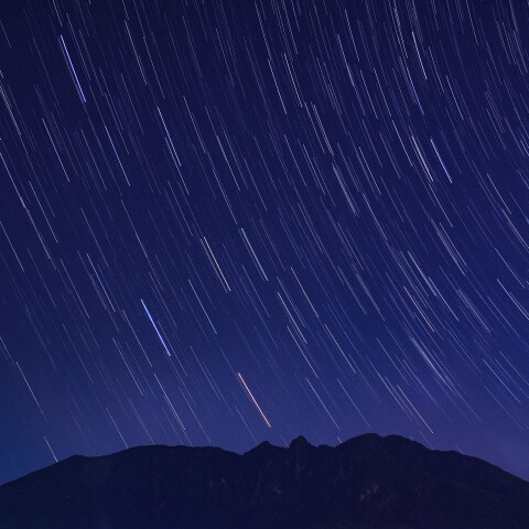 長崎島原 眉山と星空