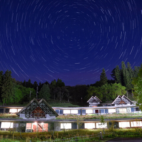 群馬県川場村での星空 北天の日周運動