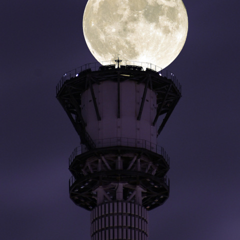 中秋の名月2021 東京スカイツリーと