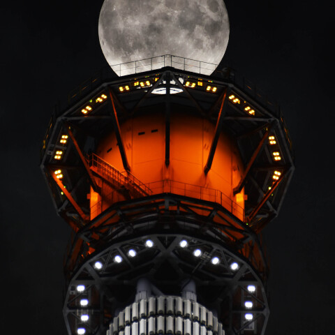 中秋の名月2023と東京スカイツリー