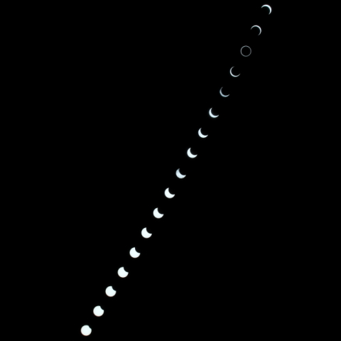 金環日食：茨城県大洗海岸