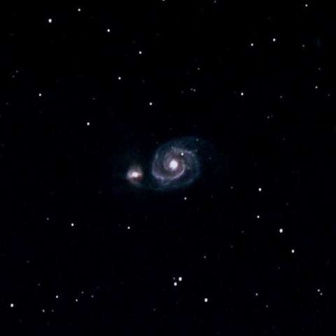 りょうけん座・子持ち星雲M51銀河