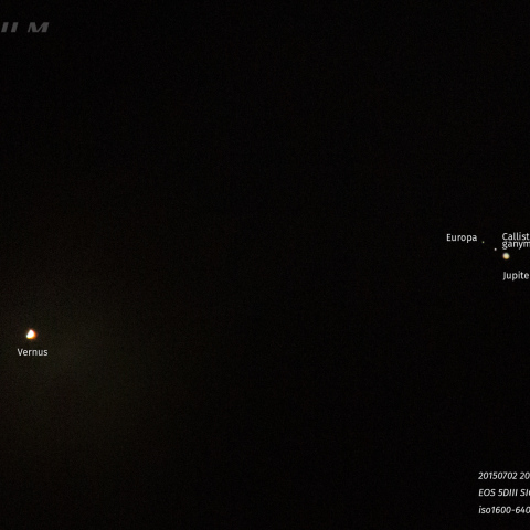 金星と木星の接近