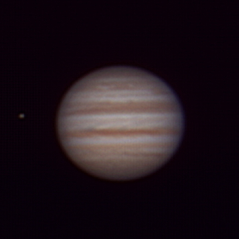 80mm屈折での木星