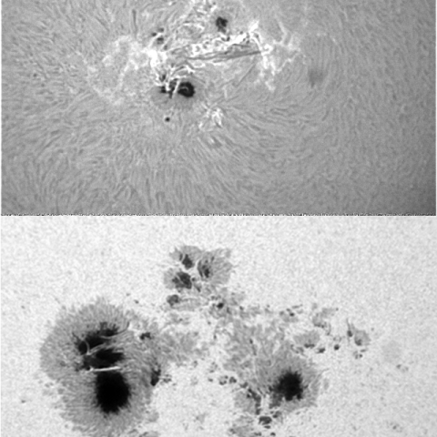 発達した黒点群2192