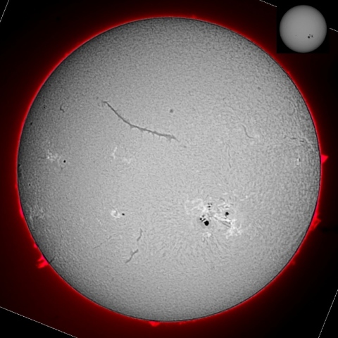 PSTで見た太陽面