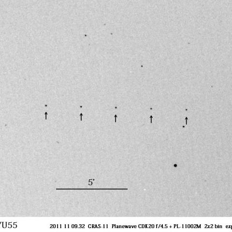 地球に接近した小惑星2005 YU55