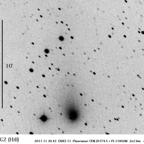 美しい尾を纏うヒル彗星(C/2010 G2)