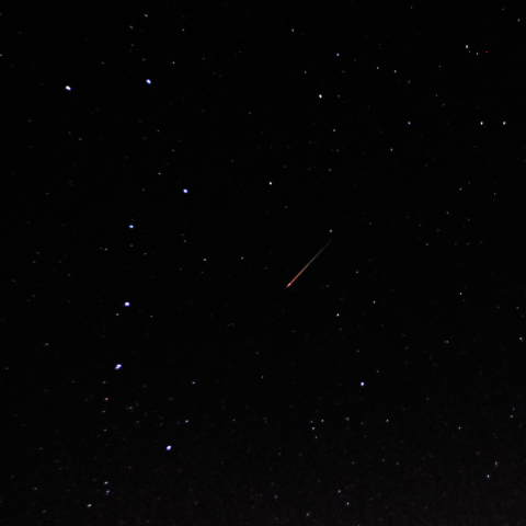 北斗七星と火球