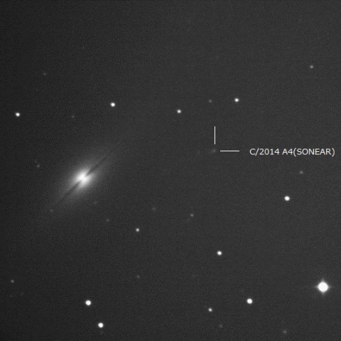 C/2014 A4/SONEAR and NGC7814