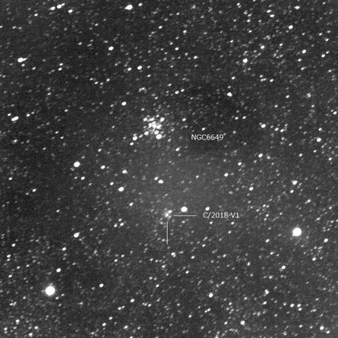 C/2018 V1 Machholz-Fujikawa-Iwamoto and NGC6649