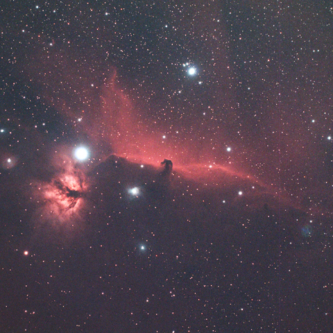 都会での馬頭星雲