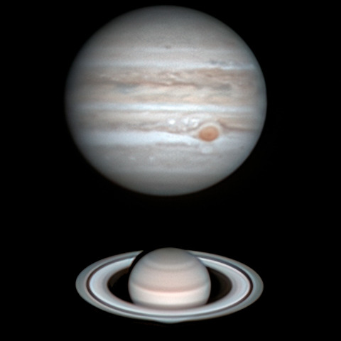 2020/8/30の木星と土星