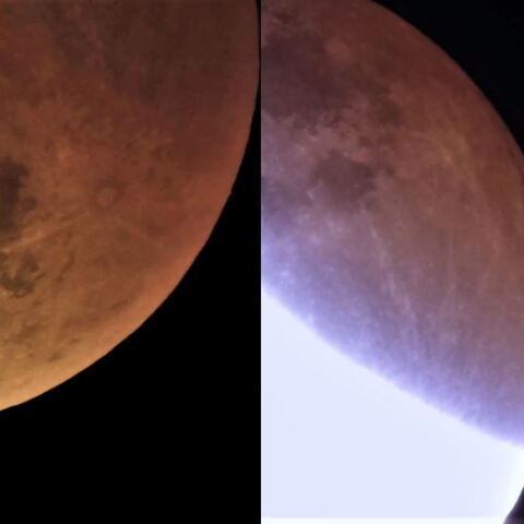 皆既月食中の天王星食