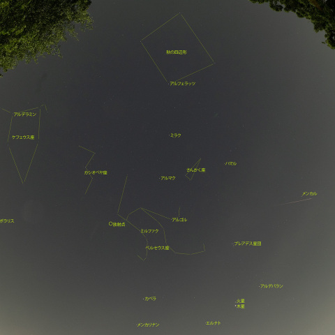 ペルセウス座流星群(名称付き)