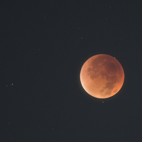 月食とみずがめ座の星