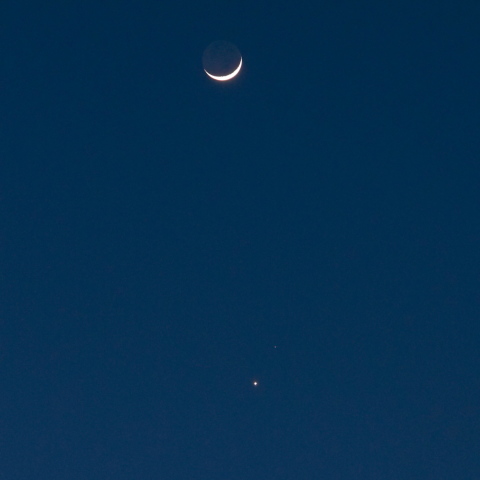 月と金星・火星の接近