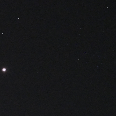 金星とプレアデス星団