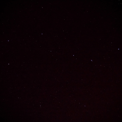 天頂付近の北斗七星