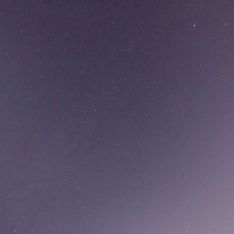 天頂付近のカシオペヤ座