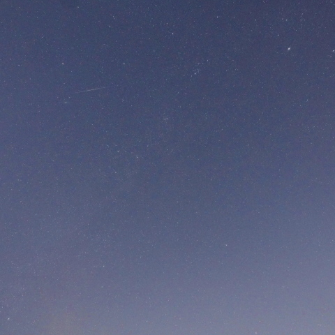 天頂付近のふたご座流星群