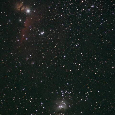 オリオン座　三つ星・M42・馬頭星雲