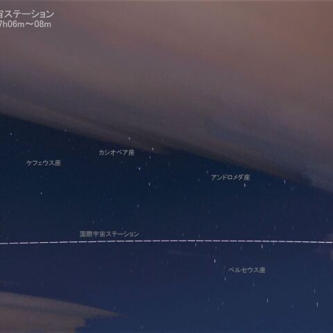 北極星と国際宇宙ステーション　2020/12/08