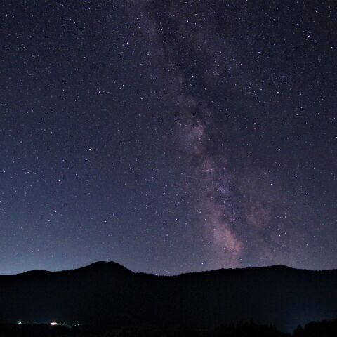 鳴子温泉鬼首　天の川と木星・土星