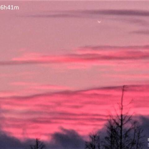  金星と夕焼け雲 2022.01.06