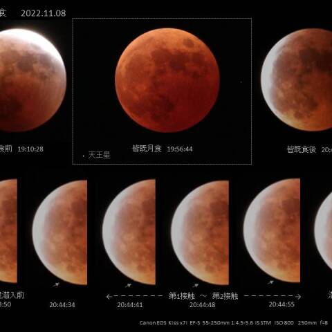 皆既月食と天王星食