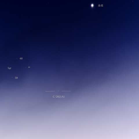 18日のレナード彗星