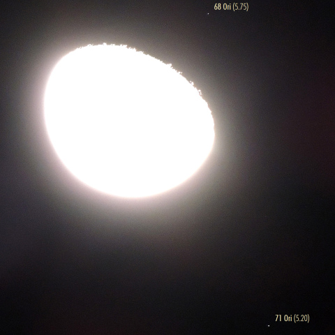 11/3夜 68 Ori の星食(出現後)