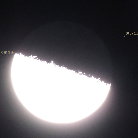 11/7 50 Cncの星食(出現後)