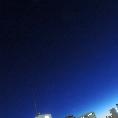 11/16 秋の明け方に見る春の大曲線と春の大三角(再チャレンジ)